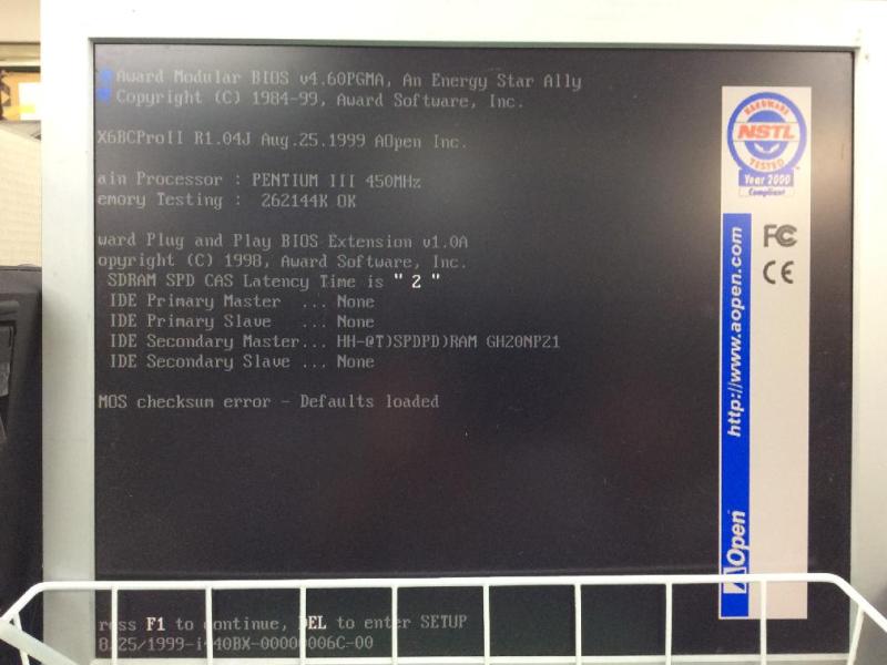 電子顕微鏡操作端末パソコン(DELL OPTIPLEX GX200,Windows 98)の故障修理・延命事例の画像3