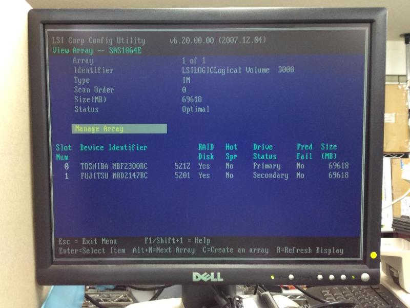 Windowsサーバー（FUJITSU  PRIMERGY TX120S2 Windows Server 2003）のRAID故障修理・延命実績の画像10